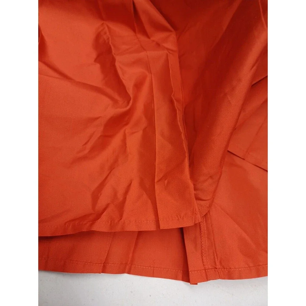 Michael Kors 100% Womens Skirt Pleated Orange Rust Sz 12